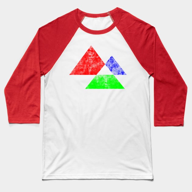 Color triangle Baseball T-Shirt by happyantsstudio